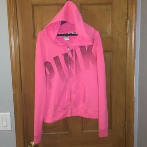 VS PINK sweatshirt zip up size large